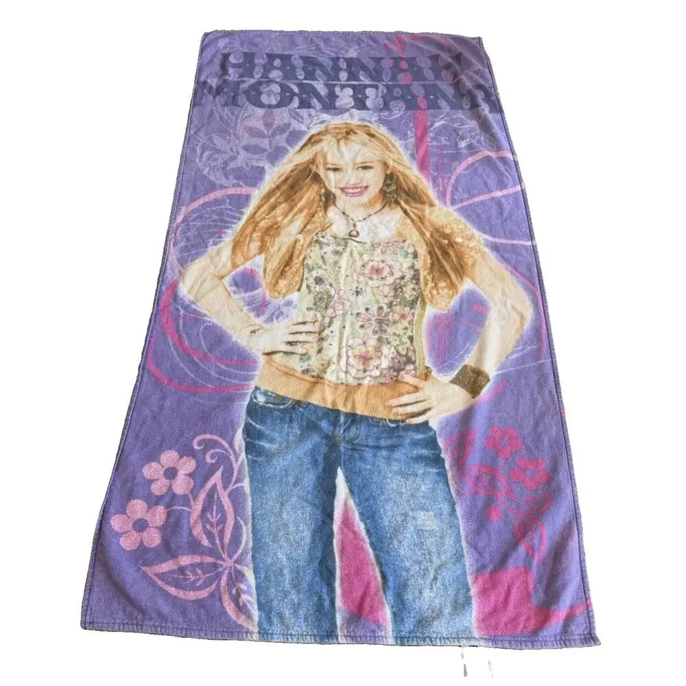 VTG Disney Hannah Montana Beach Towel Set 2-Pack Miley Cyrus Y2K Pop Star Retro